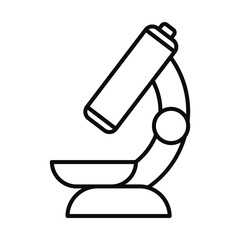 microscope tool icon, line style