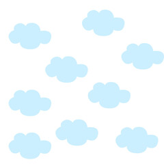 fluffy clouds clear sky vector