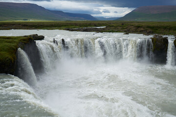 Godafoss, One of the most famous and most beautiful waterfalls in Iceland.