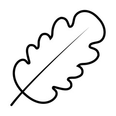 dry leaf icon, line style