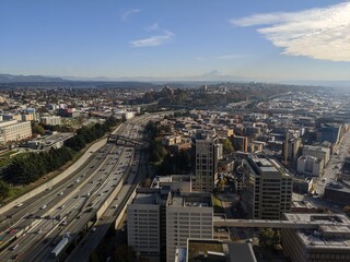 City skyline of I-5