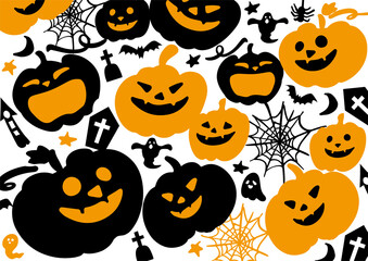 ハロウィンの背景イラスト