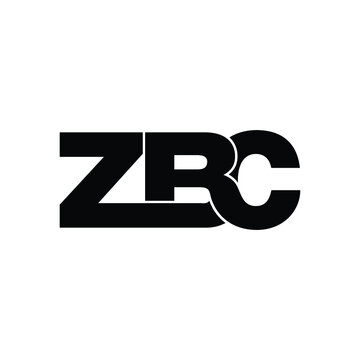 ZBC letter monogram logo design vector