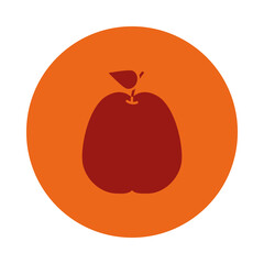 apple fruit icon, block style