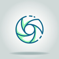 diafragma icon or logo in  twotone
