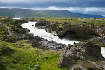 Godafoss, One of the most famous and most beautiful waterfalls in Iceland.