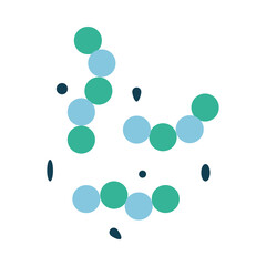 chemical bonds icon, flat style