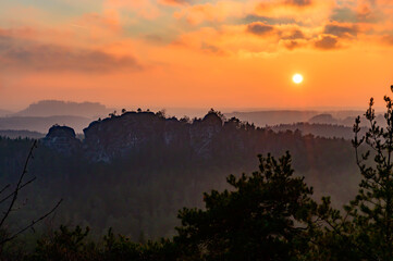 Sächsische Schweiz Sonnenaufgang