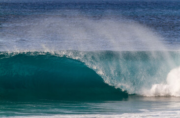 Wave breaking on the shore