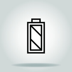 battery full icon or logo in  outline
