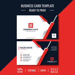 Corporate business card template illustration