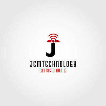 Wifi networking & Letter JT Logo images, Stock Photos & Vectors