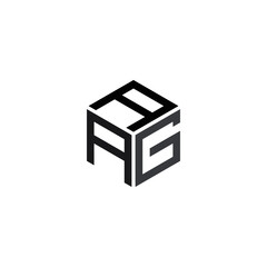 AAG,GAA,AGA Initial Logo Letter of Symbol Company. Modern template Flat black signs design on White Background. vector icon illustration - Vector