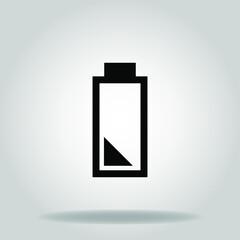 battery half icon or logo in  glyph
