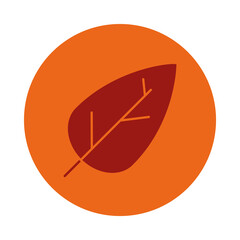 dry leaf icon, block style