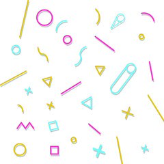 Background patterns, geometric, memphis style colored EPS Vector dark color background 