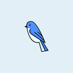 Blue Bird Logo design template. bird shop logo.