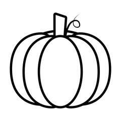 pumpkin vegetable icon, line style