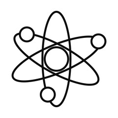 atom icon image, line style