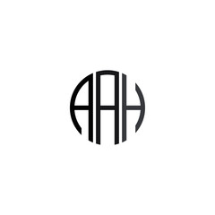 AAH,HAA,AHA Initial Logo Letter of Symbol Company. Modern template Flat black signs design on White Background. vector icon illustration - Vector
