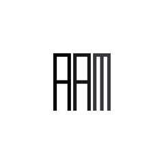 AAM Initial Logo Letter of Symbol Company. Modern template Flat black signs design on White Background. vector icon illustration - Vector
