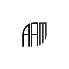 AAM Initial Logo Letter of Symbol Company. Modern template Flat black signs design on White Background. vector icon illustration - Vector
