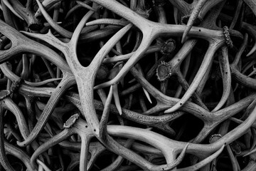 Abstract of Tangled Elk Antlers