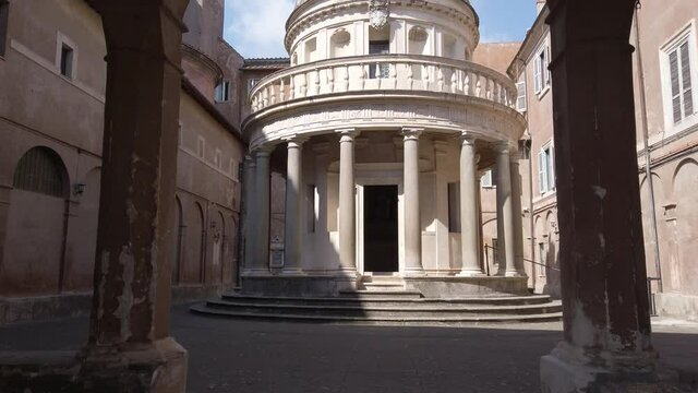 The beautiful Bramante's Tempietto, San Pietro in Montorio, Rome, Italy.