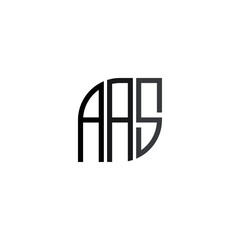 Initial design vector. letter AAS logo template Polygon Monogram Logo