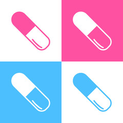 Capsule, pill, tablet icon. Can be used for many purposes, website. Trendy style and editable vector. EPS.