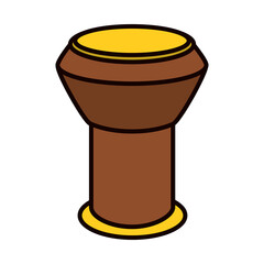 goblet drum icon, line and fill style