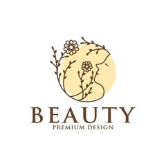 Beauty women logo icon vector template. Premium design beauty logo.
