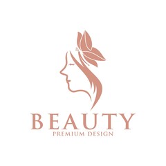 Fototapeta premium Beauty women logo icon vector template. Premium design beauty logo.