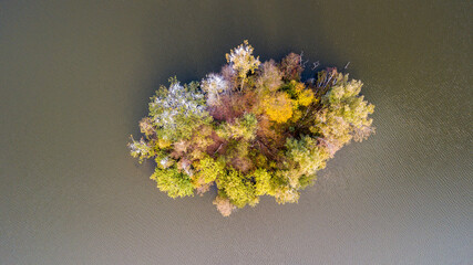 Luftaufnahme See Insel