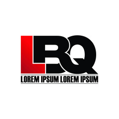 LBQ letter monogram logo design vector