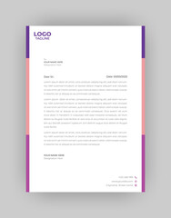 Simple Modern Creative & Clean business style Letterhead vector template design