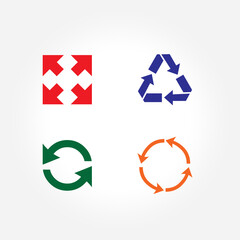 set of  arrow icon vector