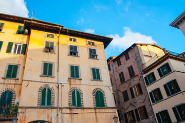 Fototapeta na wymiar Italian Architecture in Lucca Italy