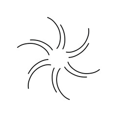 Sunburst, explosion effect, vintage doodle on white background EPS Vector 