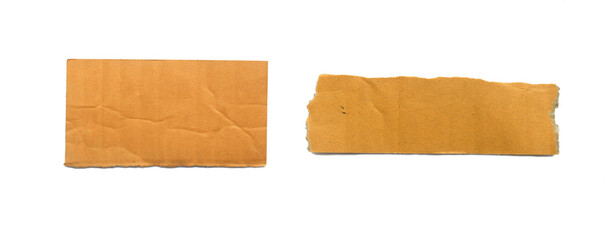 Collection of Recycled paper,crumpled paper,unfolded piece paper on white background