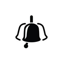 Ringing bell icon vector on white background, sign and symbol.