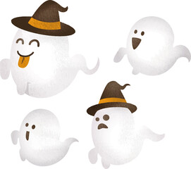 おばけ達のイメージイラストセット（ベクターデータ）