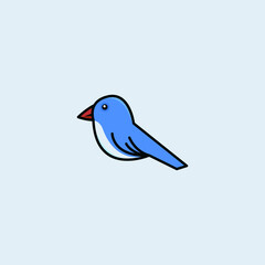 Blue Bird Logo design template. bird shop logo.