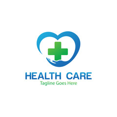 Fototapeta premium health care logo design icon vector concept template