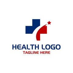 cross health medical icon logo design vector template