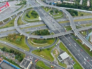 Naklejka premium aerial view of highway
