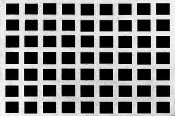 White steel grating isolated on back background