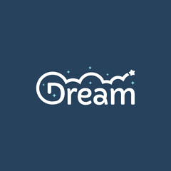 Typography Logo Word Of Dream