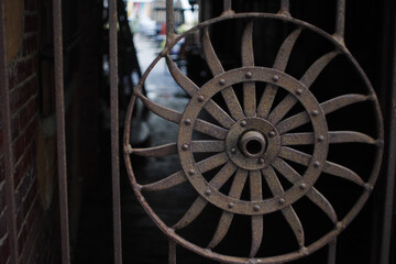 rusty iron gate
