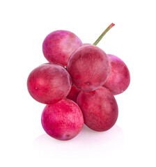 Red grape isolated on white background.